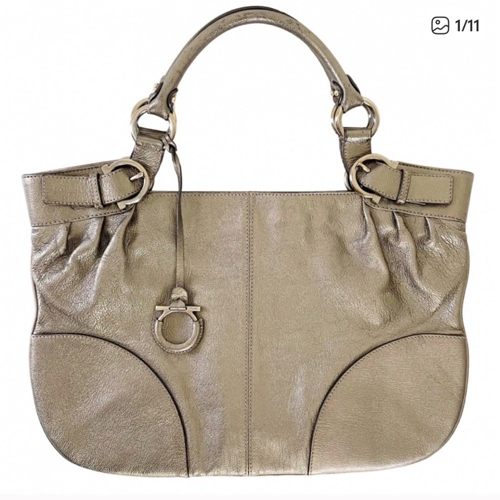 Salvatore Ferragamo Metallic Shoulder Bag